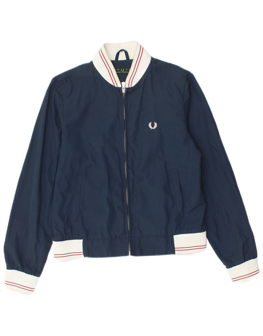 Fred Perry ženska bomber jakna UK 10 Mala tamnoplava najlonska boja
