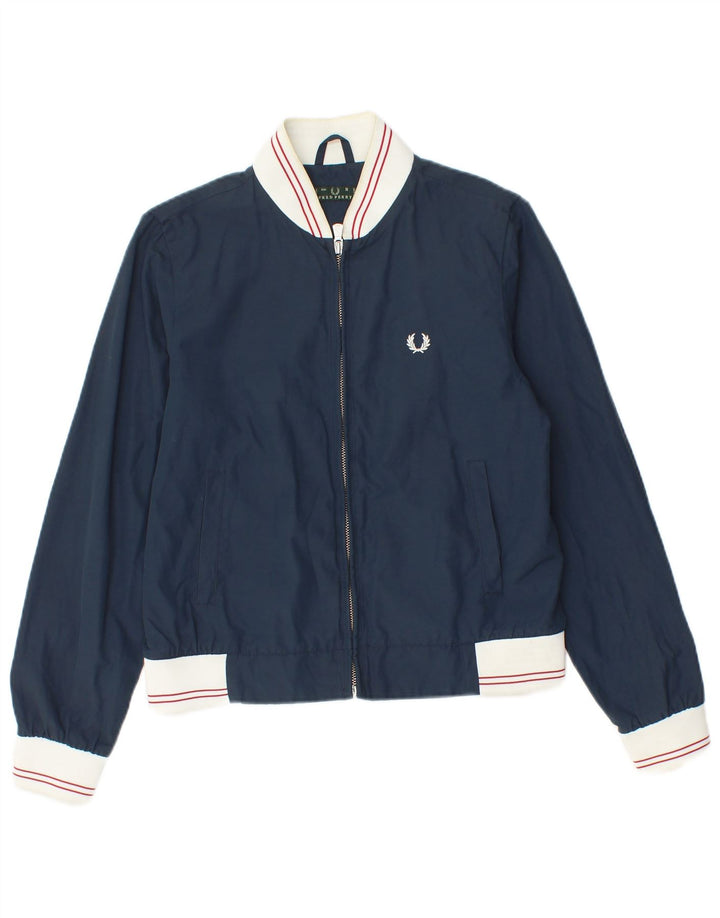 Fred Perry ženska bomber jakna UK 10 Mala tamnoplava najlonska boja