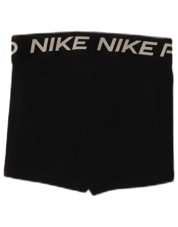 Nike Ženske Dri Fit Graphic Sport Shorts UK 8 Mali crni poliester