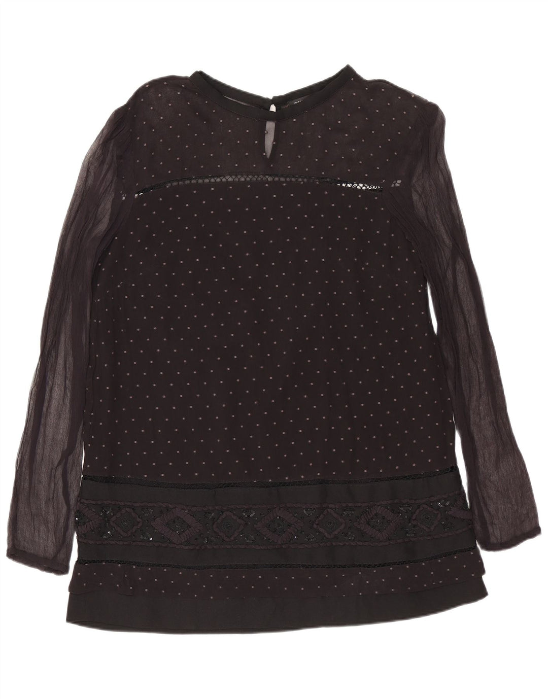 Simona Barbieri Ženska twin-set bluza Top UK 10 Small Black Spotted