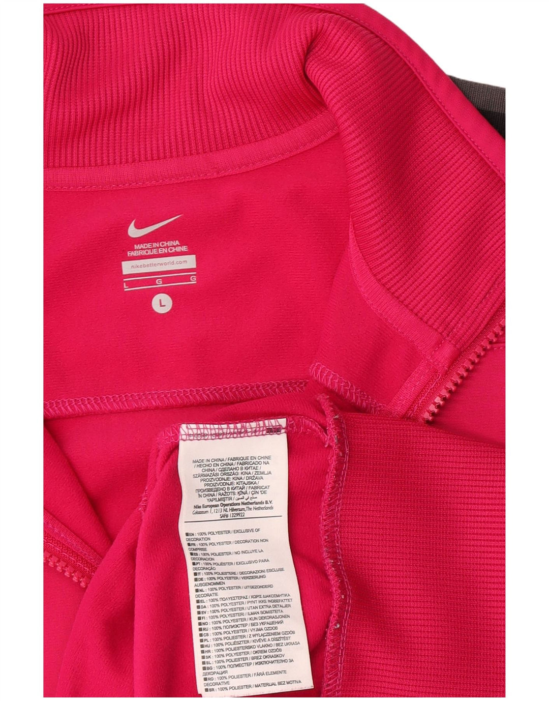 Nike ženska gornja jakna za trenirku UK 14 Large Pink Colourblock Poliester