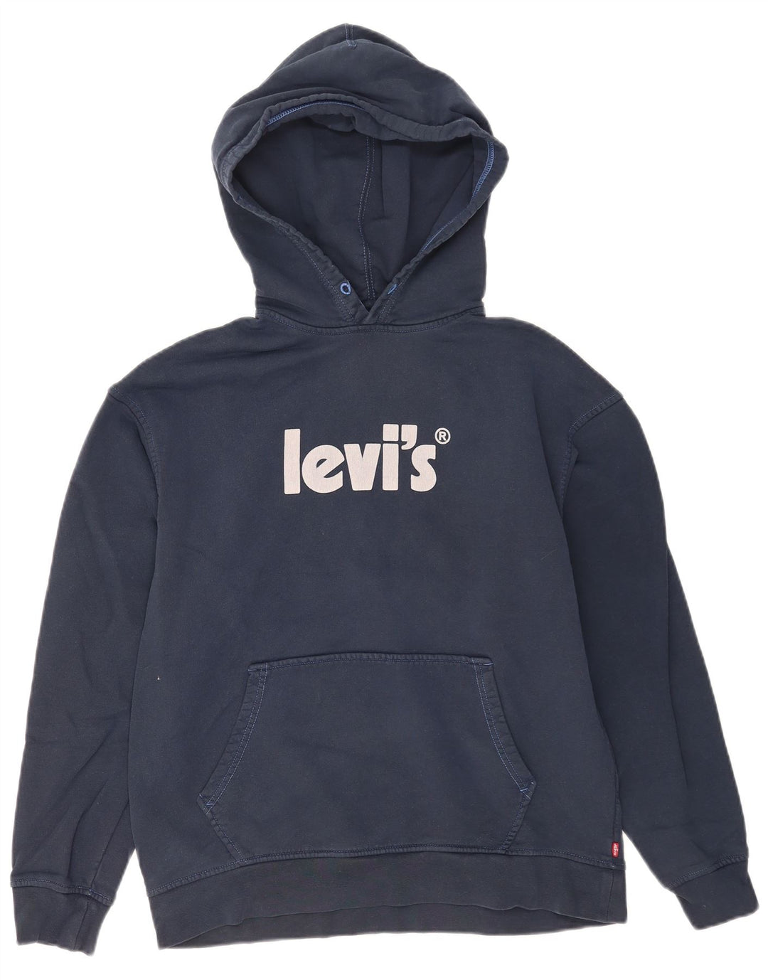 Levi's muška majica s kapuljačom s kapuljačom Srednje tamnoplavi pamuk