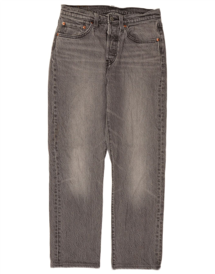 Levi's ženske 501 ravne traperice W27 L28 sivi pamuk