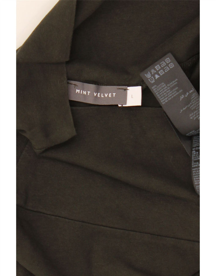 MINT VELVET Ženske kapri tajice UK 14 Veliki kaki pamuk