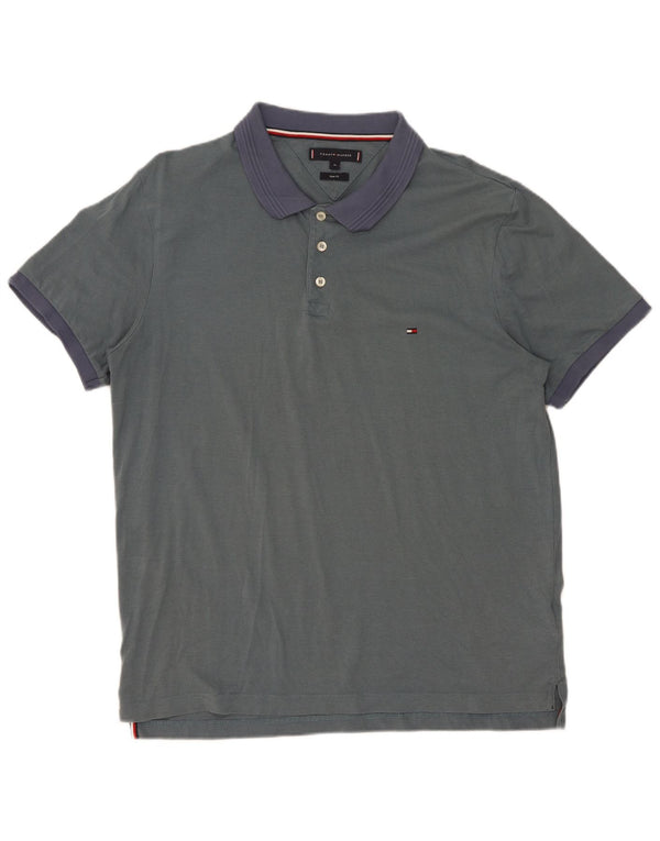 Tommy Hilfiger muška uska polo majica XL sivi pamuk
