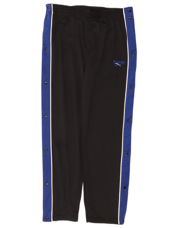 Reebok muške hlače od trenirke male crne poliesterske boje