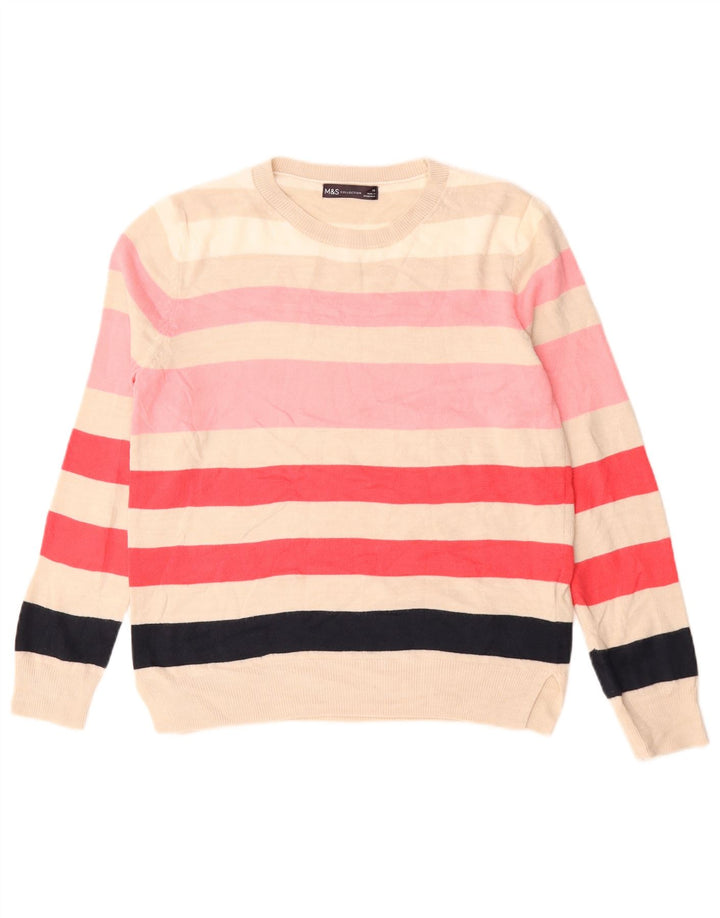 Marks & Spencer ženski džemper s okruglim izrezom UK 10 Mali višebojni
