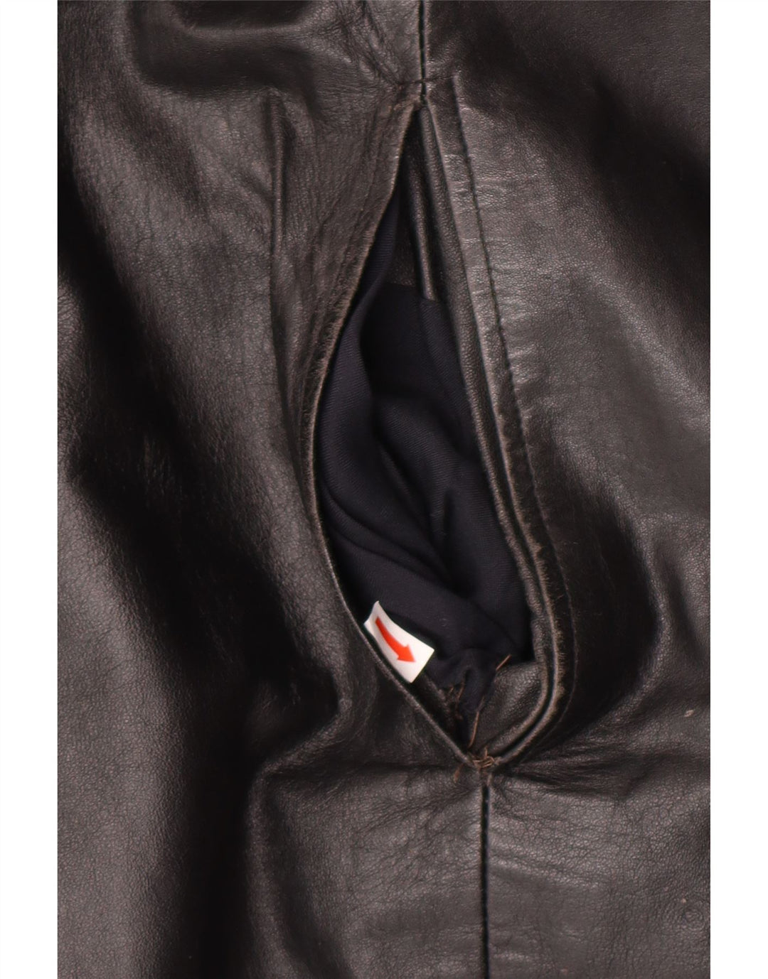 VINTAGE Mens Leather Coat IT 50 Large Black