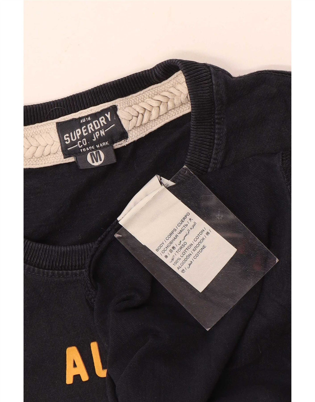 Superdry muška grafička majica kratkih rukava Srednji crni pamuk