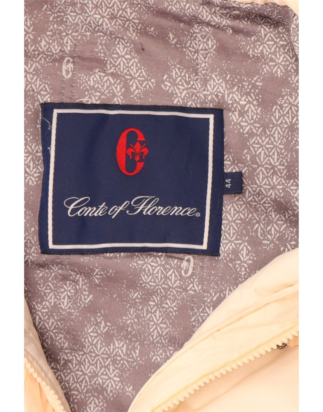 CONTE OF FLORENCE Ženska vjetrovka Kaput IT 44 Srednje prljavo bijeli poliester