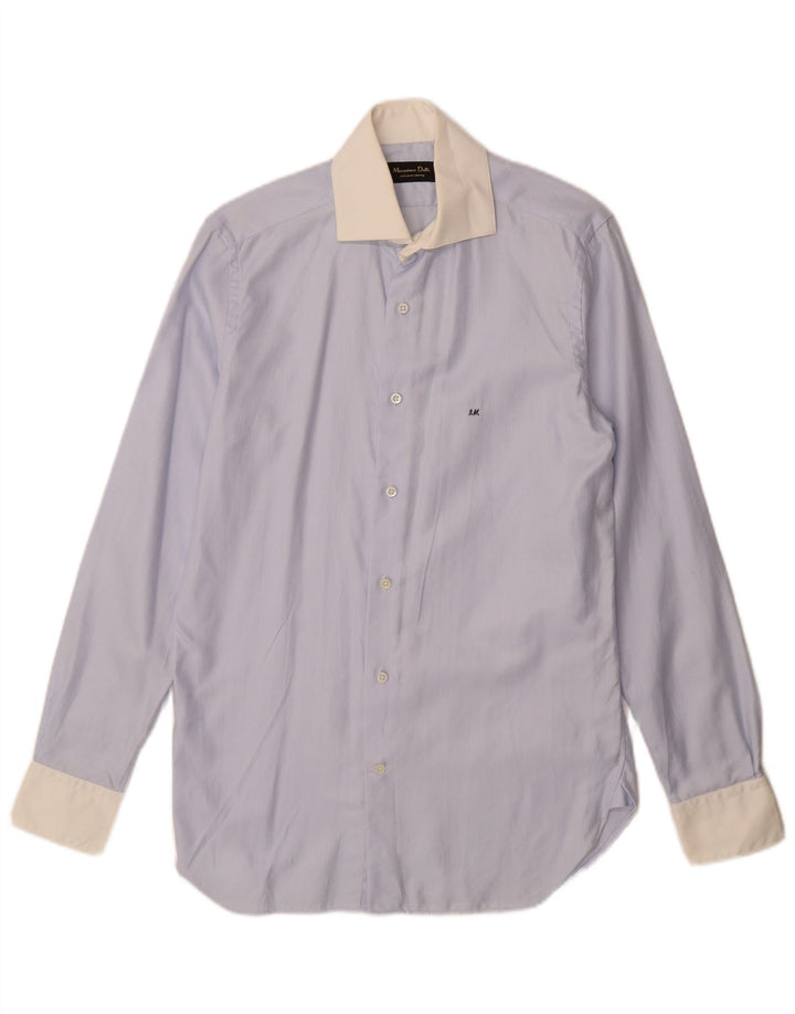 Massimo Dutti muška košulja veličina 38 15 plava riblja kost srednje veličine