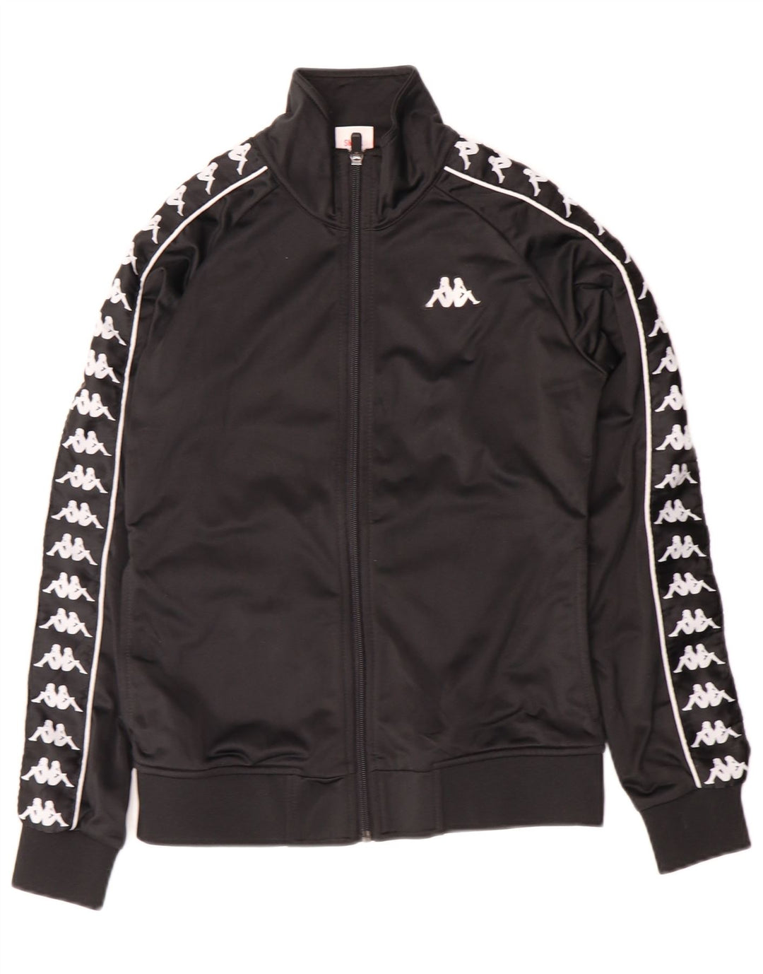 Ženska trenirka Kappa Graphic Full UK 10 Small Black Colourblock