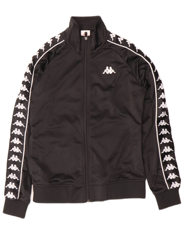 Ženska trenirka Kappa Graphic Full UK 10 Small Black Colourblock