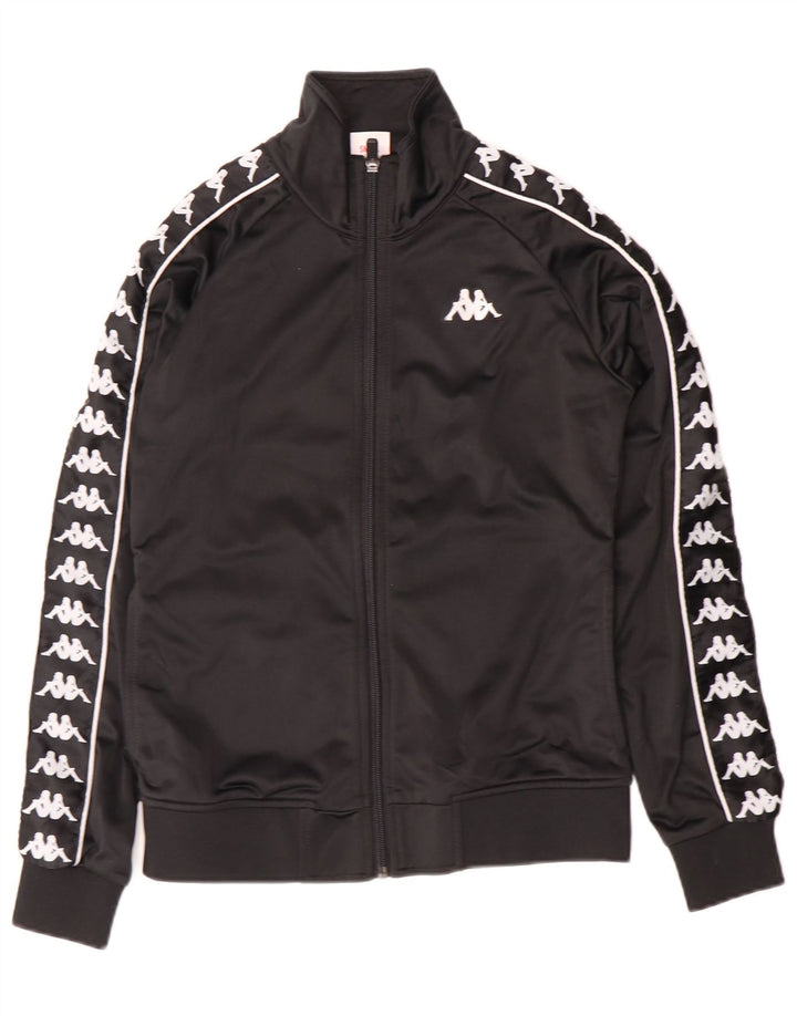 Ženska trenirka Kappa Graphic Full UK 10 Small Black Colourblock