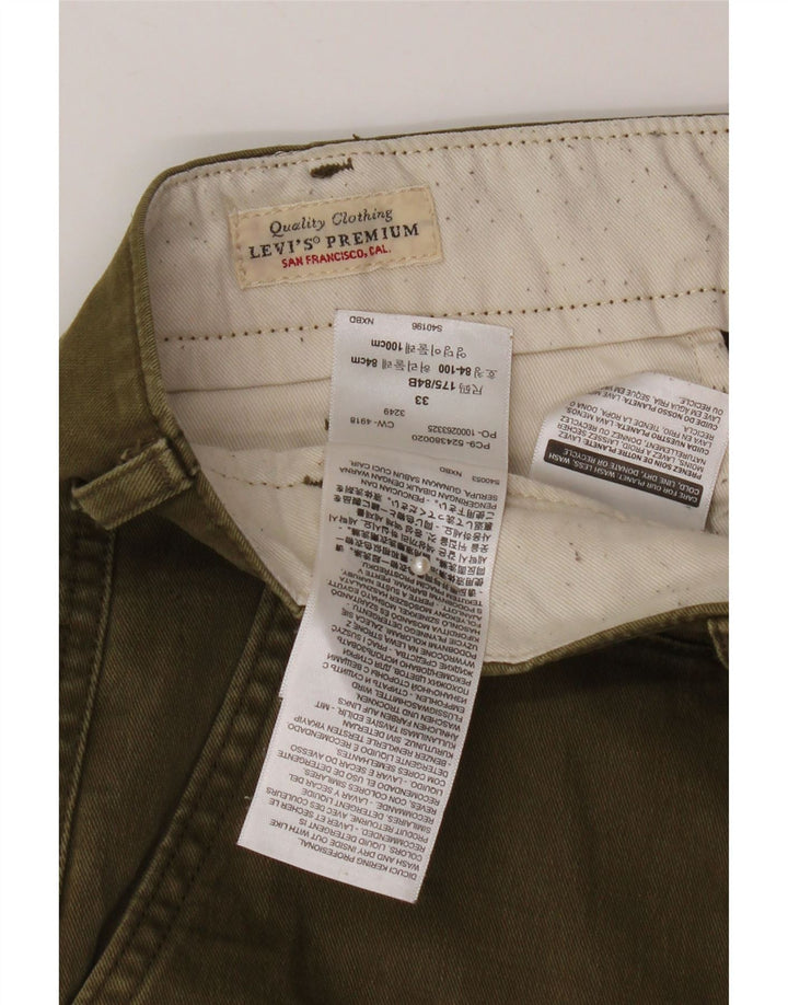 LEVI'S muške chino kratke hlače W33, srednji kaki pamuk