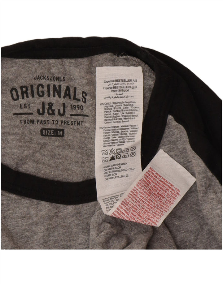 Jack & Jones muška majica dugih rukava, srednje sivi pamuk