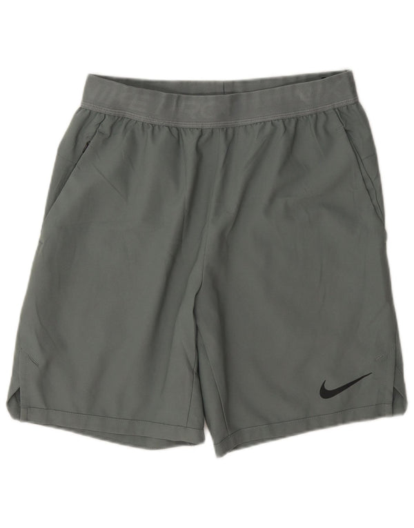 Nike Mens Dri Fit Graphic Standard Sport Shorts Small Grey Poliester