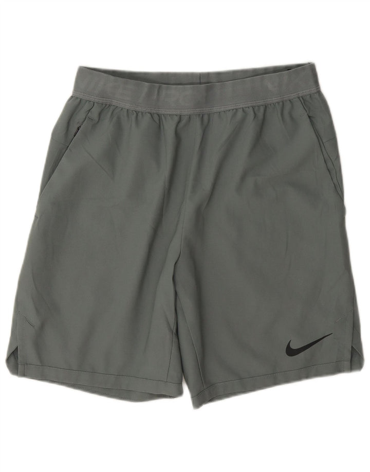 Nike Mens Dri Fit Graphic Standard Sport Shorts Small Grey Poliester