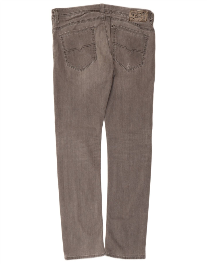 DIESEL Ženske Thavar uske traperice W34 L32 Sivi pamuk