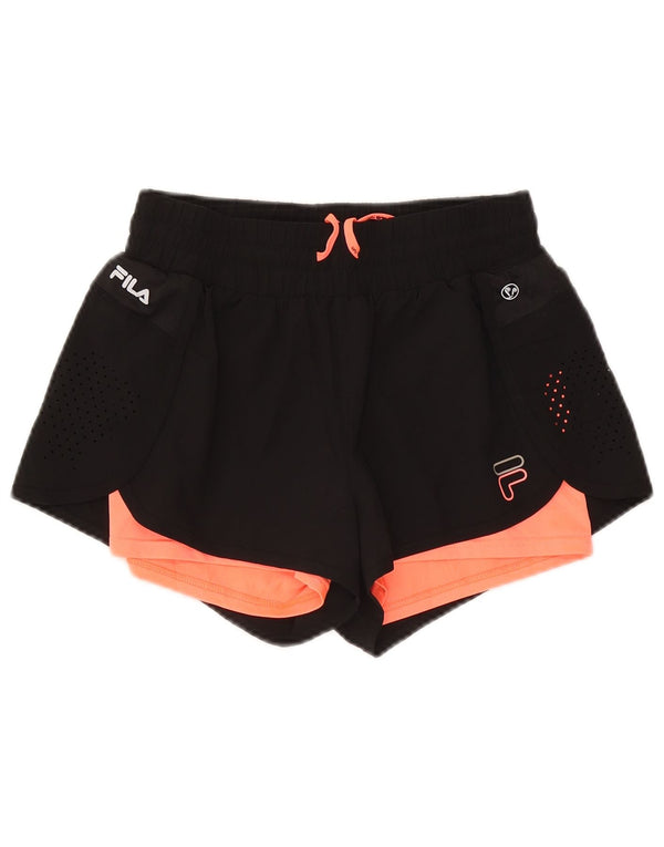 Ženske sportske kratke hlače Fila Graphic UK 12 srednje crne
