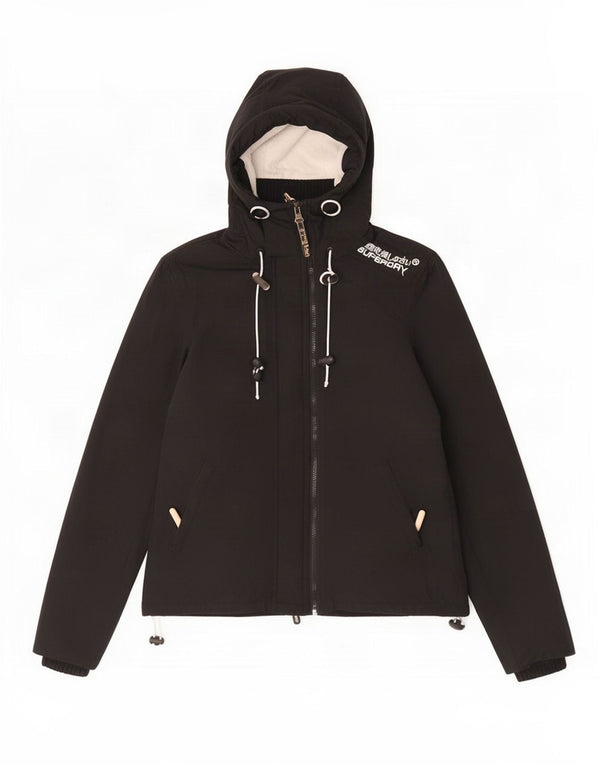 Superdry ženska jakna vjetrovka s kapuljačom UK 12 srednje crna