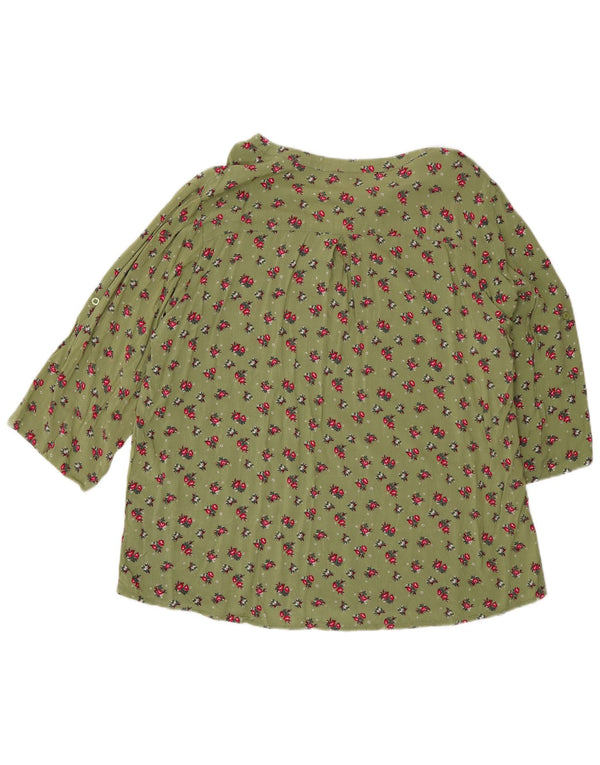F.D.Joseph ženska majica s 3/4 rukavima UK 18 XL Zelena cvjetna viskoza
