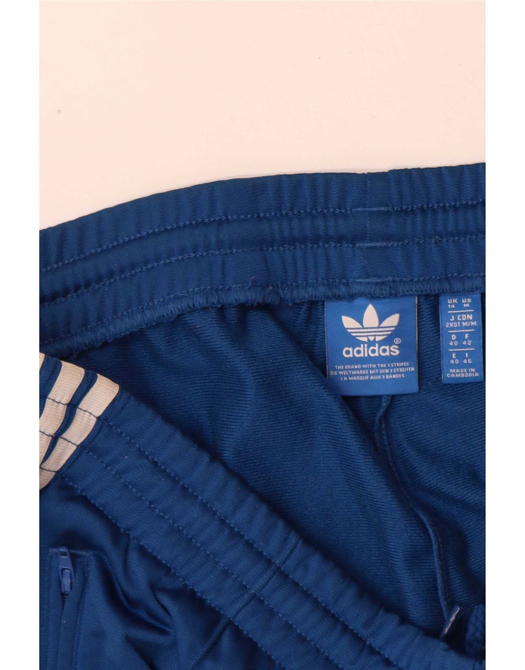 Adidas ženske hlače za trenirku UK 14 veliki plavi poliester