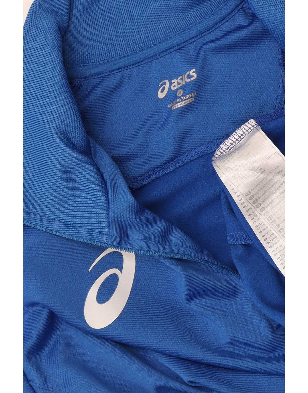 Asics, gornji dio trenirke s patentnim izrezom, XL plavi poliester