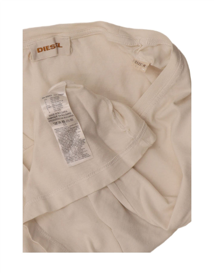 Diesel Ženska skraćena majica kratkih rukava s grafičkim motivima UK 12 srednje svijetlobijeli pamuk