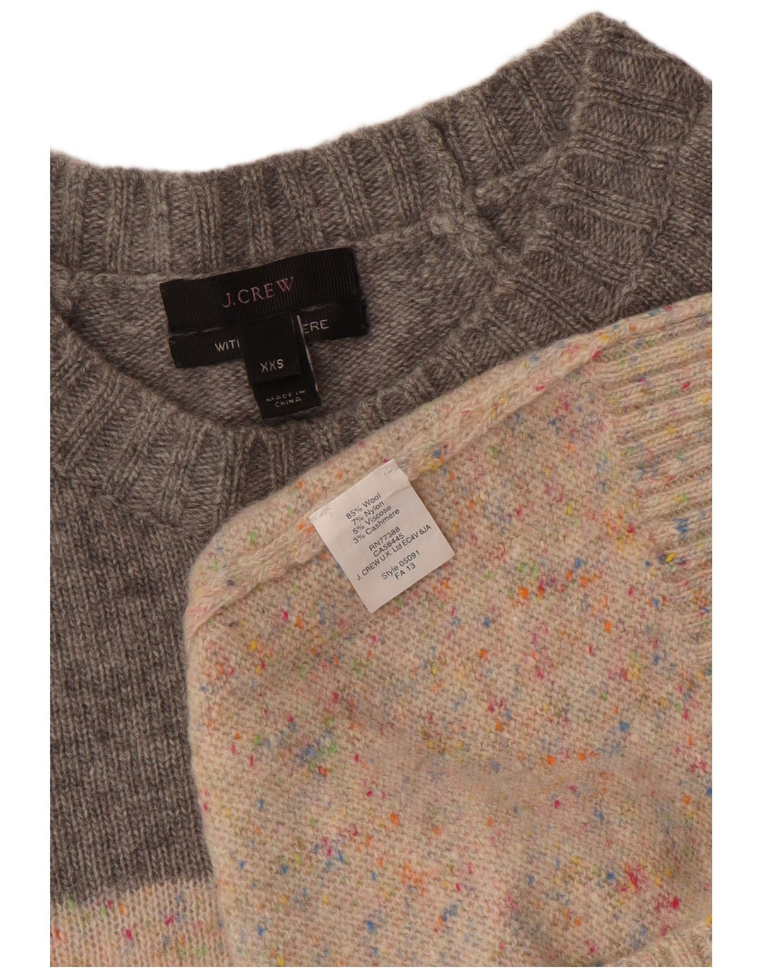 J. CREW Ženski džemper s morskim izrezom UK 2 2XS Vuna u bež boji