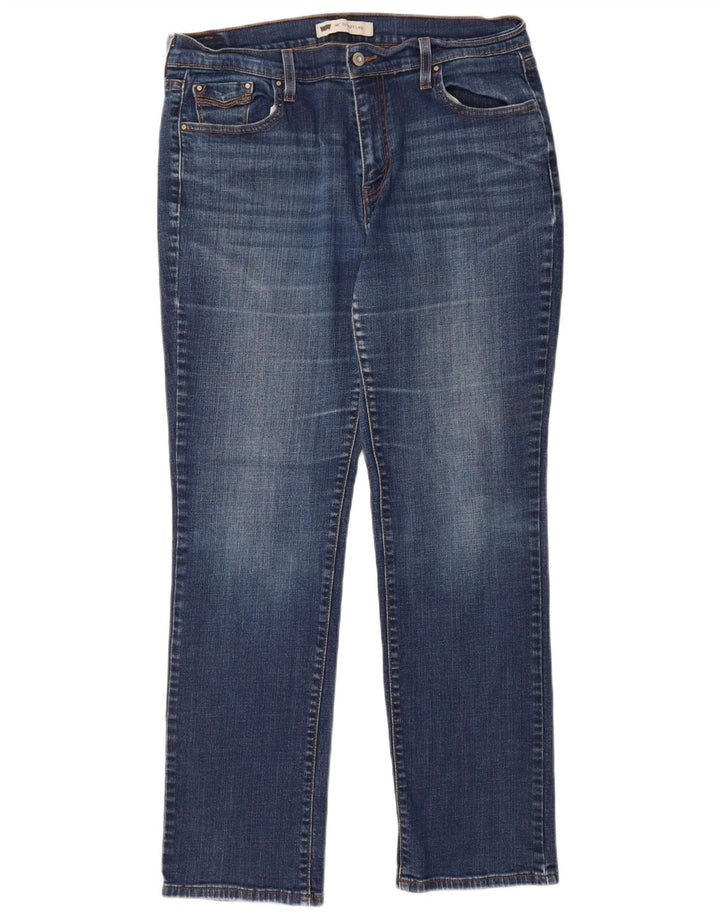 Levi's ženske 505 ravne traperice W32 L32 plavi pamuk