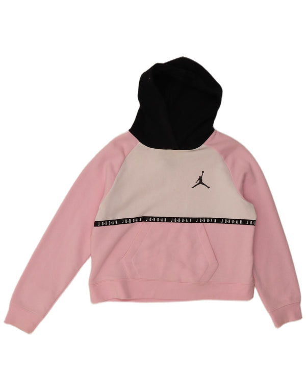 Jordan Girls Graphic Crop majica s kapuljačom 13-14 godina XL Pink Colourblock