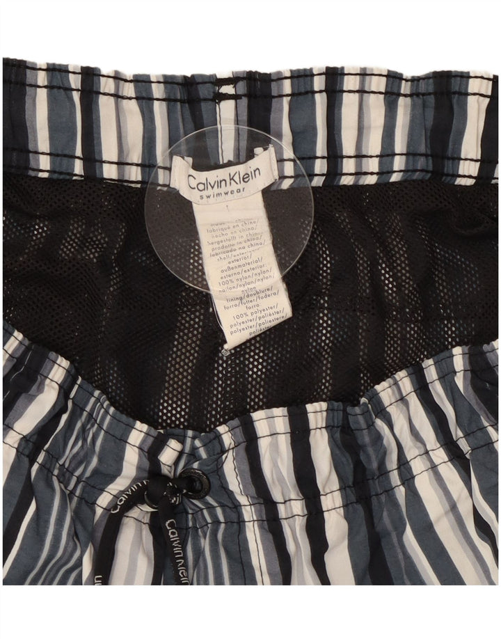 Calvin Klein muške kratke kupaće hlače od poliestera s velikim plavim prugama