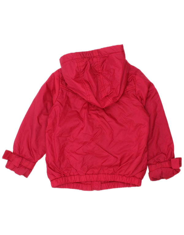 BENETTON Girls Hooded Windbreaker Jacket 3-4 Years Red