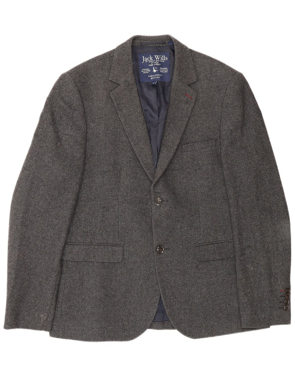 Jack Wills muška jakna s 2 gumba UK 42 XL siva vuna