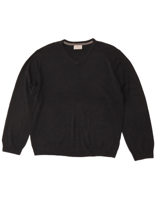 Marks & Spencer muški pulover s V izrezom 2XL crni akril