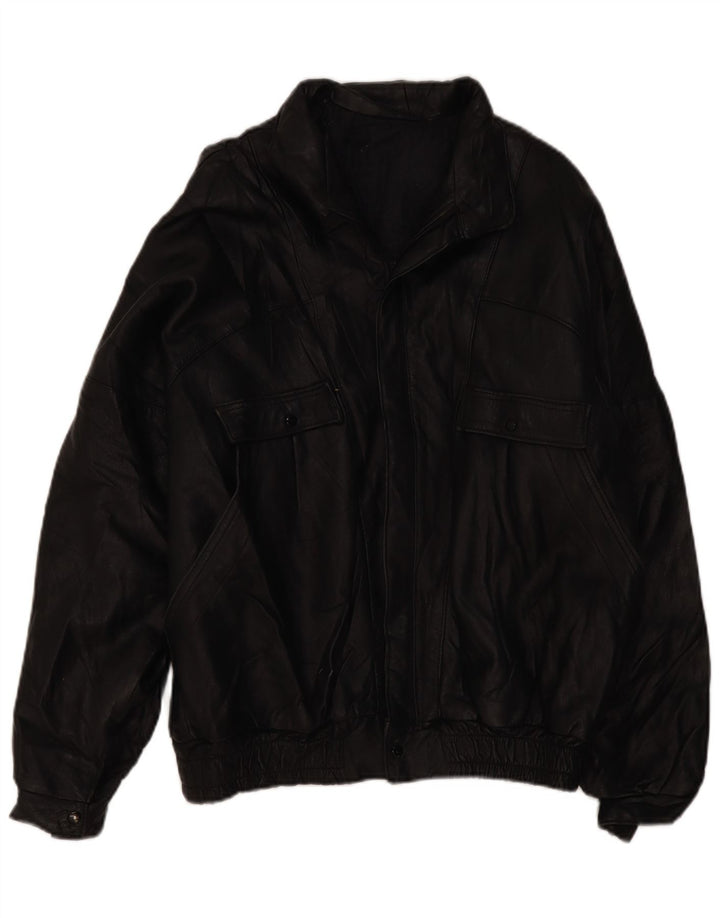 VINTAGE muška kožna jakna UK 42 XL crna
