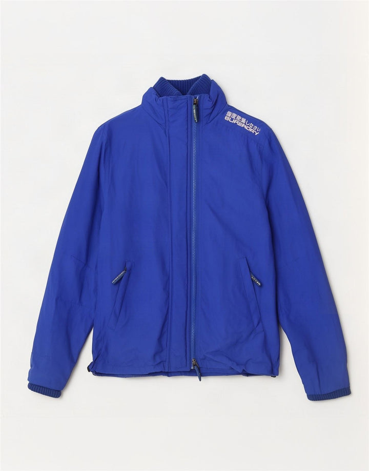 Superdry ženska kišna jakna UK 12 srednje plavi najlon