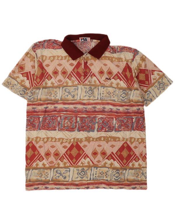 Fila Muška polo majica IT 54 XL Raznobojni geometrijski pamuk