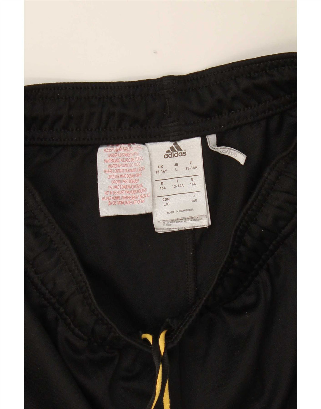 Adidas Climalite trenirke za dječake 13-14 godina, crne poliesterske hlače
