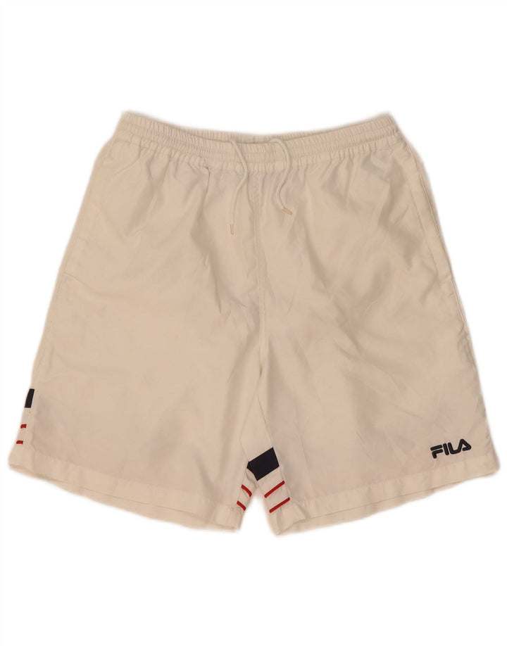 Fila muške sportske kratke hlače srednje bijele pruge od poliestera
