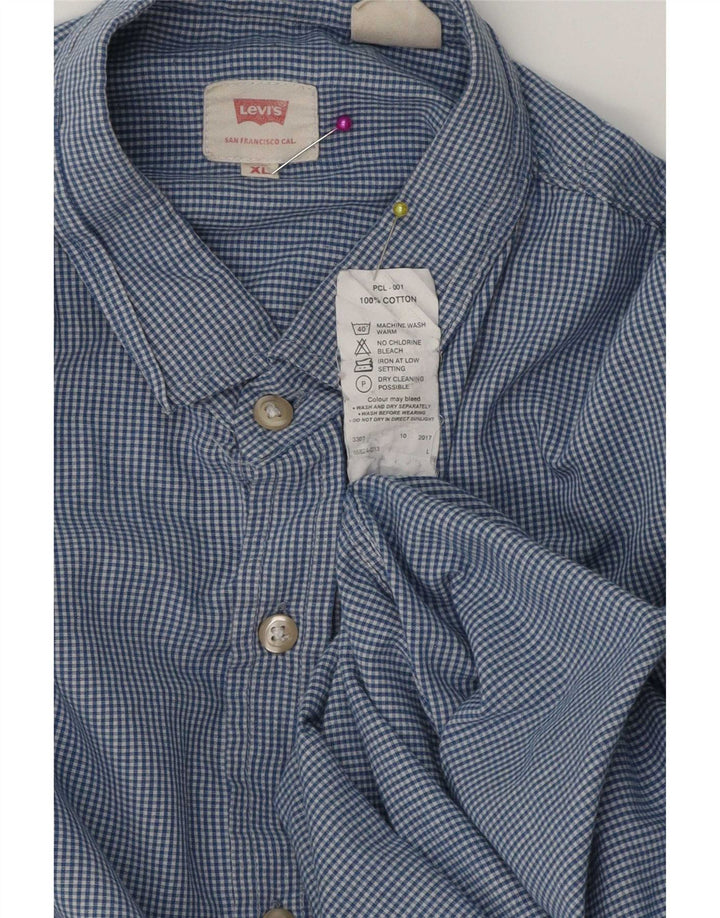 Levi's muška košulja XL plavi pamuk od ginghama