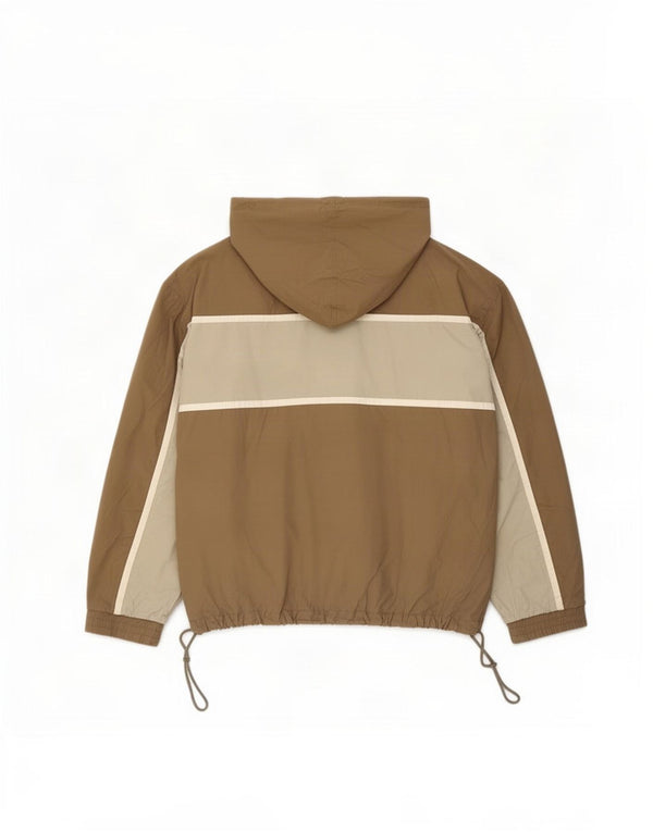 Fila Mens Graphic Hooded Tracksuit Top Jacket IT 56 XL Beige Colourblock