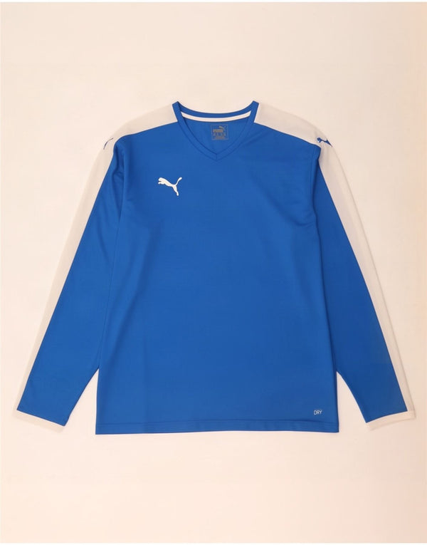 Puma muška majica dugih rukava 2XL plavi poliester u boji