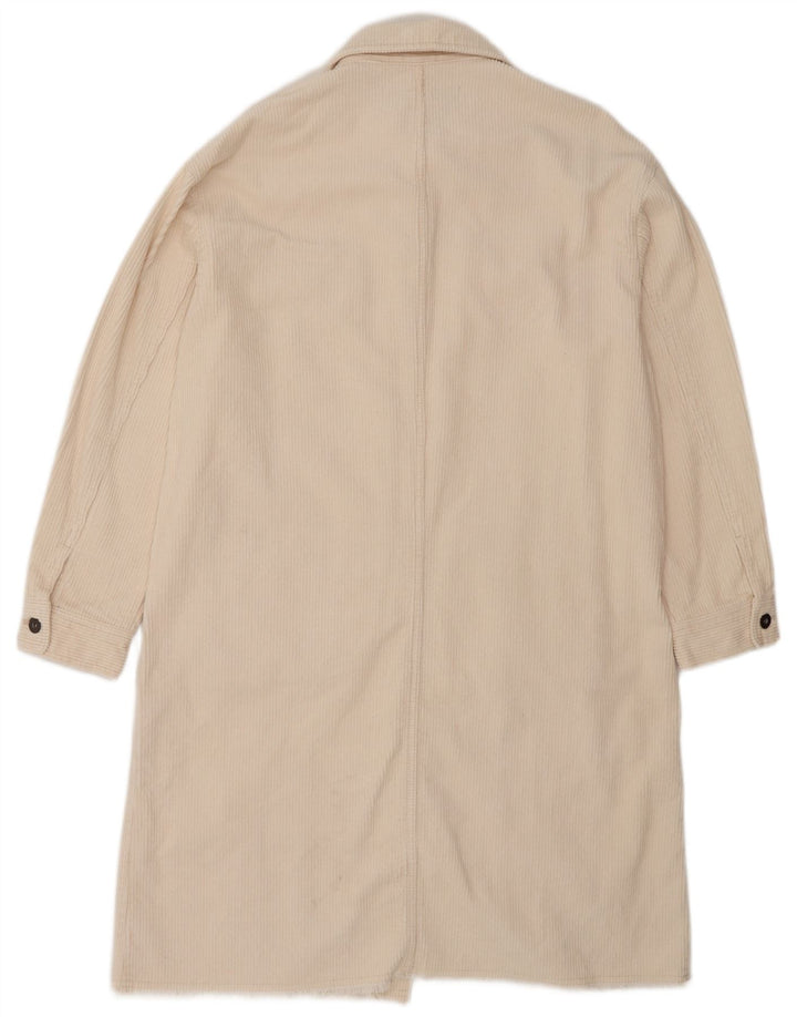 Zara ženski kaput od samta UK 12 srednje bijele boje od pamuka