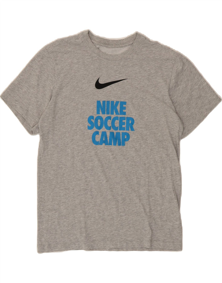 NIKE Womens Graphic T-Shirt Top UK 14 Medium Grey Cotton Vintage Nike and Second-Hand Nike from Messina Hembry 