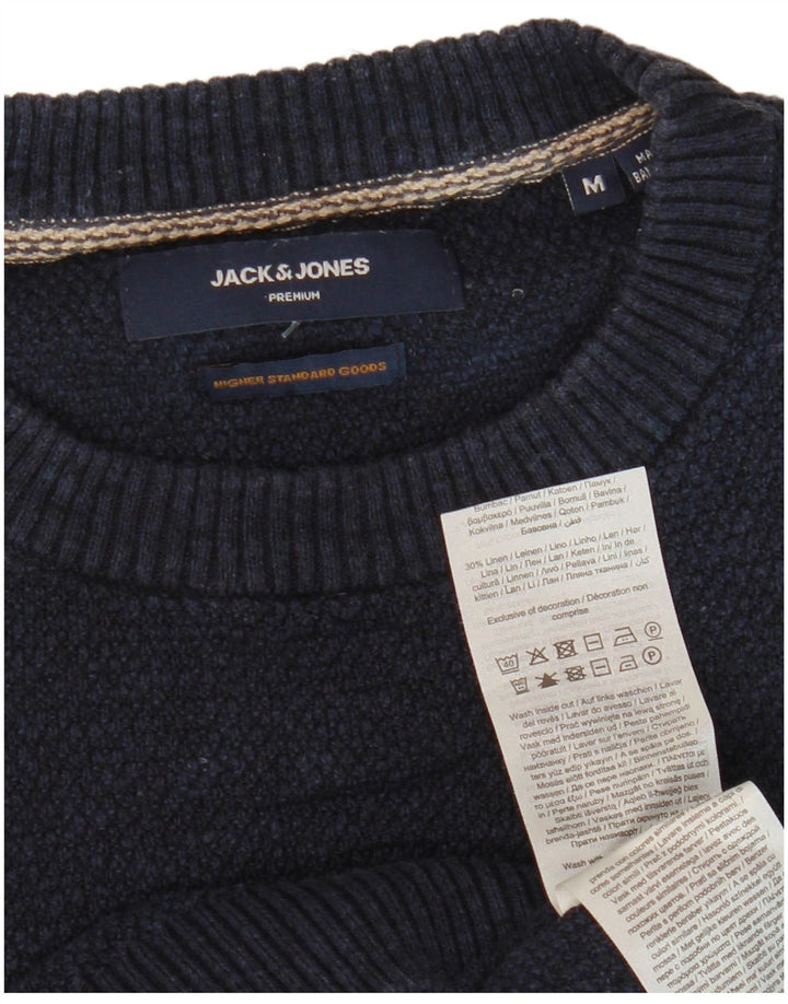 Jack & Jones muški džemper s okruglim izrezom Srednji tamnoplavi pamuk