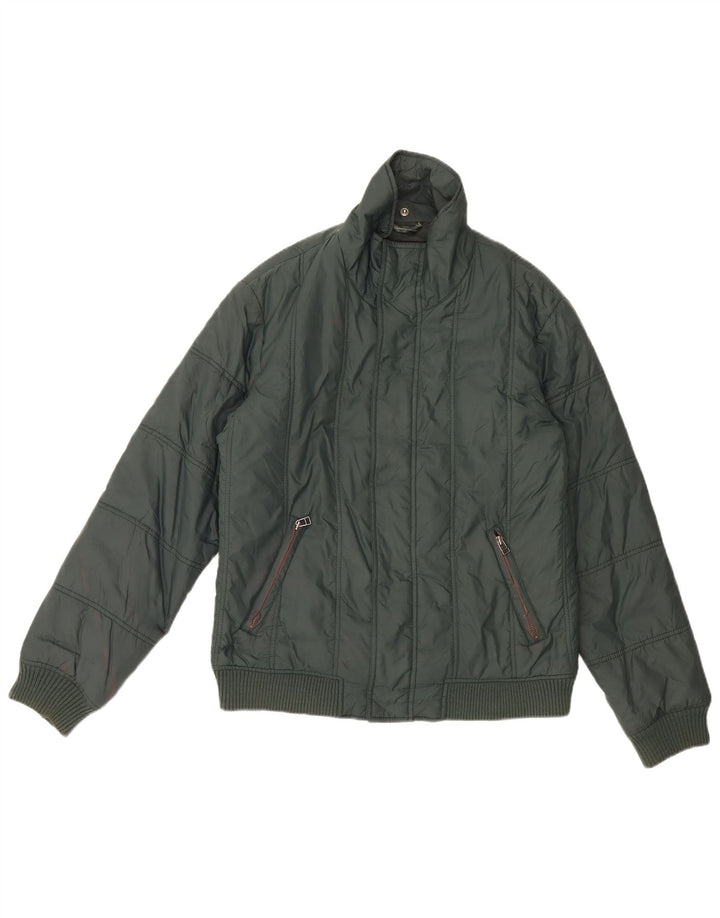 Zara muška podstavljena jakna UK 40 Large Green Nylon