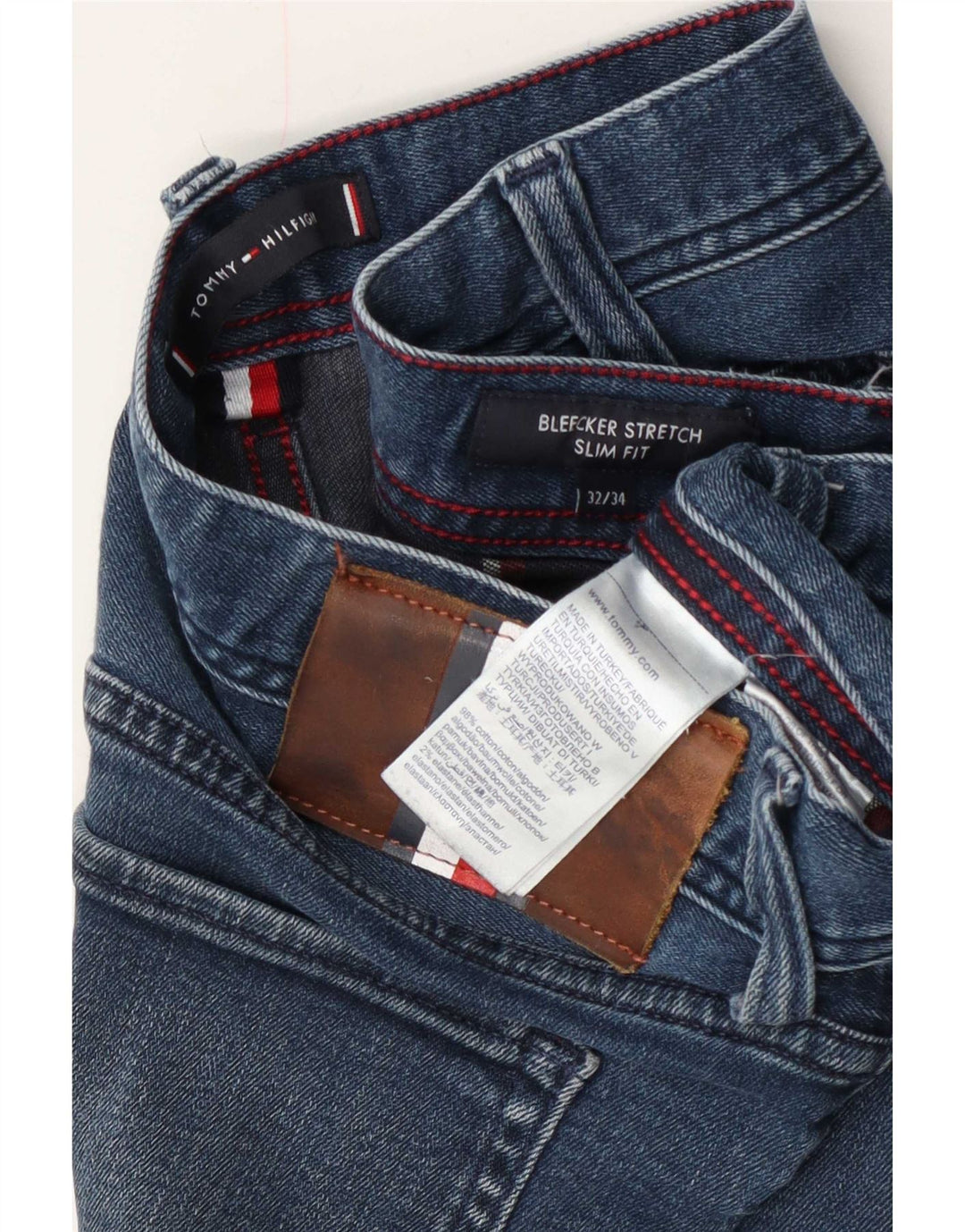 Tommy Hilfiger Ženske Bleecker uske traperice W32 L34 Plavi pamuk