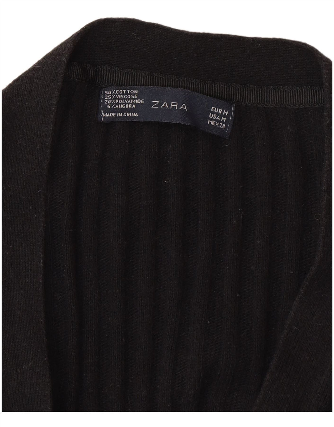 Zara ženski kardigan pulover UK 12 srednje crne boje